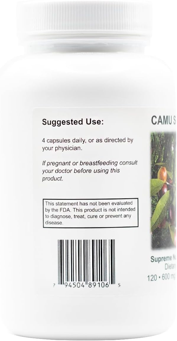 Supreme Nutrition Camu Supreme, 120 Pure Camu Camu Fruit Vegetarian Capsules - görsel 4