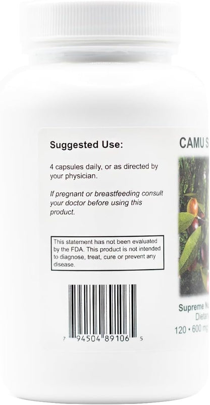 Supreme Nutrition Camu Supreme, 120 Pure Camu Camu Fruit Vegetarian Capsules
