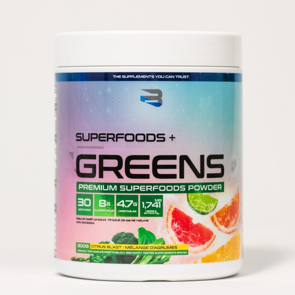 Believe Supplements Superfoods+Greens - Superfood Blend with 50+ Fruits & Veggies, Citrus Blast, 30 Servings - görsel 4