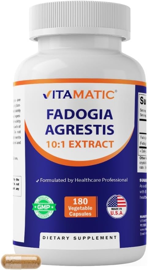 Vitamatic Fadogia Agrestis 10:1 Extract 600 mg 180 Veg Capsules - görsel 1