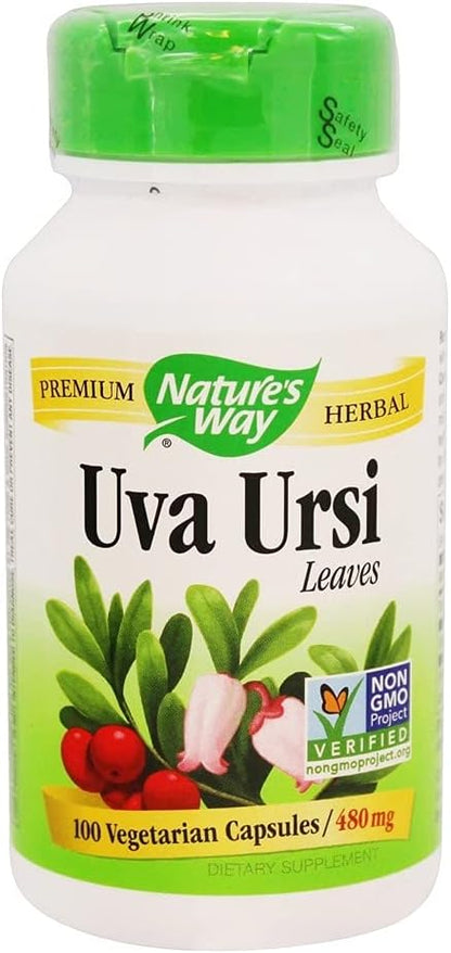 Nature's Way Uva Ursi Leaves, 480 mg, 100 Vegetarian Capsules