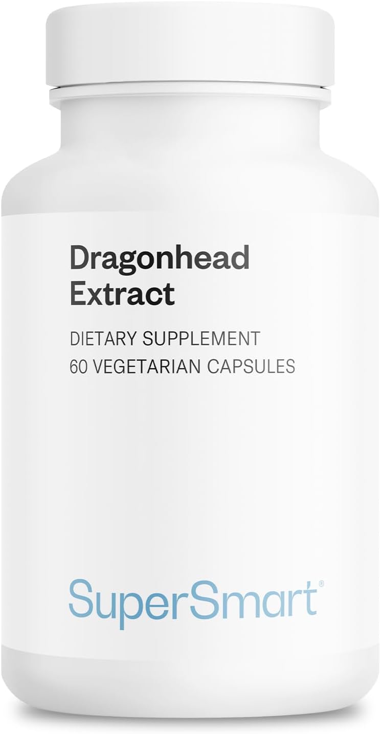 Supersmart Dragonhead Extract 200mg per Day (Patented DracoBelle) - Non-GM & Gluten-free - 60 Vegetarian Capsules - görsel 1