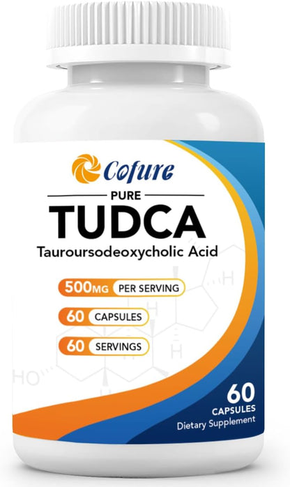 TUDCA 500mg Supplement – Liver and Gallbladder Support – Vegan, Gluten-free, Non GMO – 60 Capsules