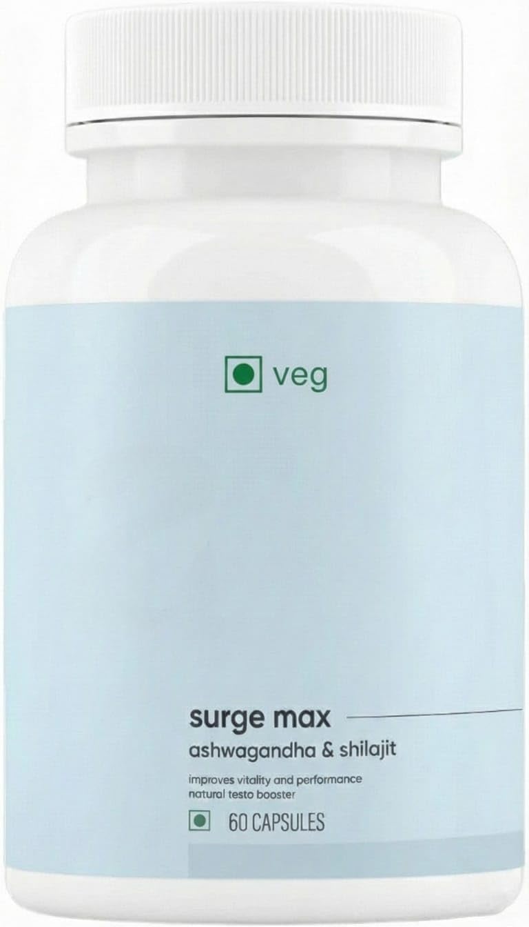 Surge Maxs | Shilajit, Ashwagandha, Gokshura & Safed Musli Capsules | Traditional Ayurvedic Supplement | 60 Capsules - görsel 1