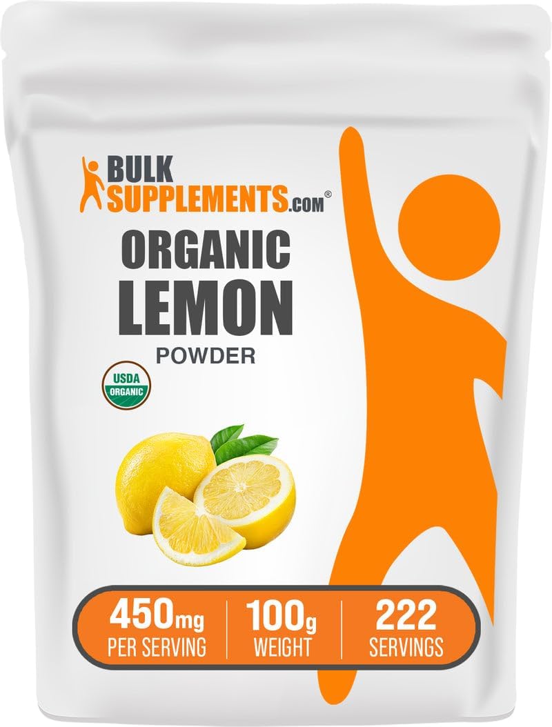 BulkSupplements.com Organic Lemon Powder - 100g - görsel 1
