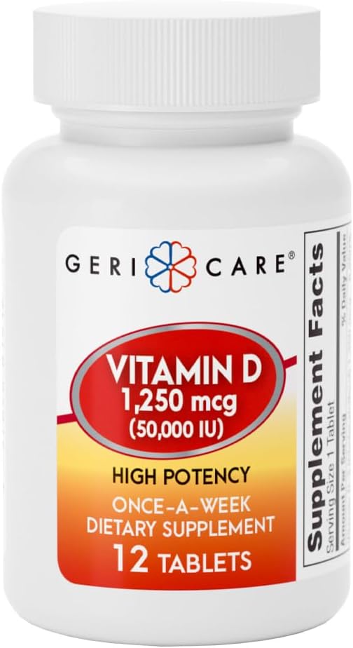 GeriCare Vitamin D 25mcg Tablets, Contributes to Normal Bone Health & Immune Function, Food Supplement, 100 Tablets - görsel 8