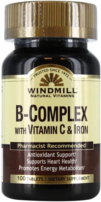 Windmill B-Complex Tablets with Vitamin C and Iron, 100 Tablets - görsel 1