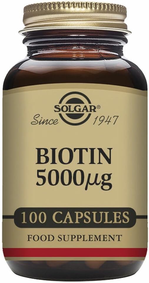 Solgar Biotin 5000 mcg - 100 Vegetable Capsules - Contributes to Normal Skin, Nails & Hair - görsel 4
