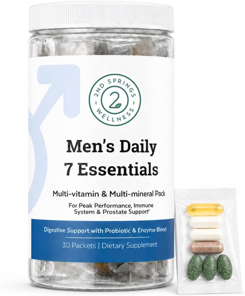 2nd Springs Daily 7 Essentials Men's Vitamin Pack - 30 Sachets - görsel 1