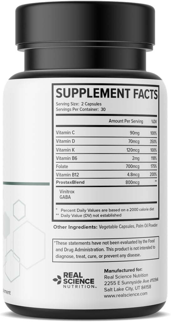 Real Science Nutrition Prostax - Natural Bladder and Kidney Support Supplement for Men - görsel 2