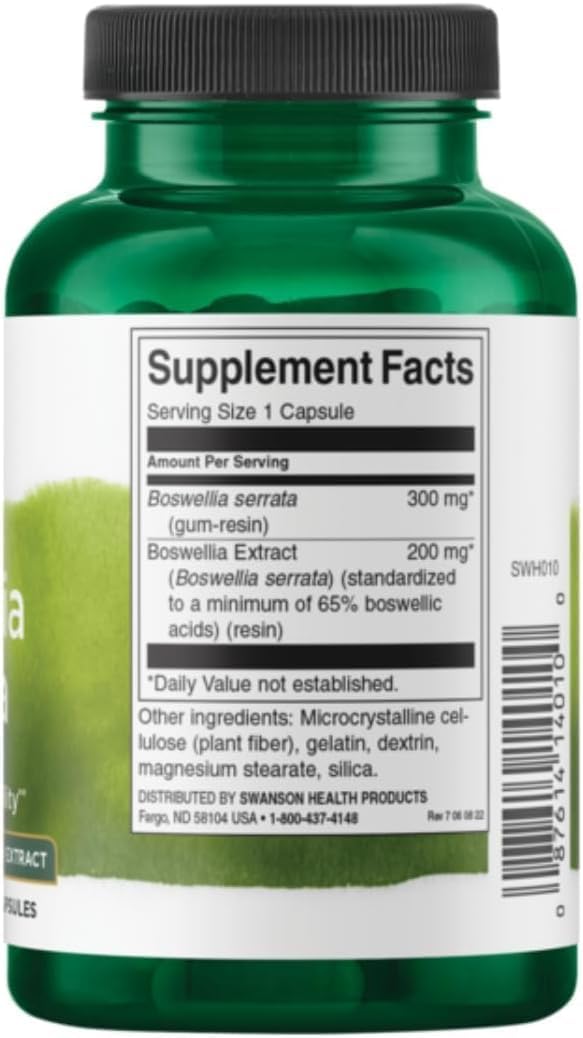 Swanson Boswellia Serrata (Standardised) 200 mg, 120 Capsules - görsel 2