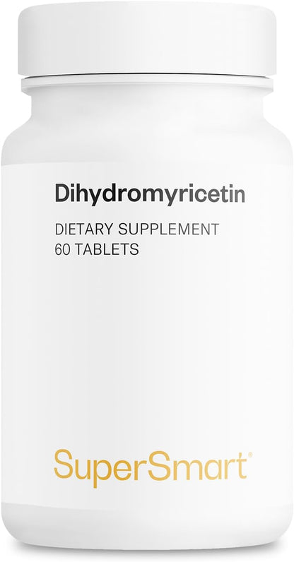 Supersmart – Dihydromyricetin 600mg per Day (High Purity) – DHM 98% Dihydromyricetin Supplement – Ampelopsis Grossedentata Extract | Non-GMO & Gluten-Free – 60 Tablets