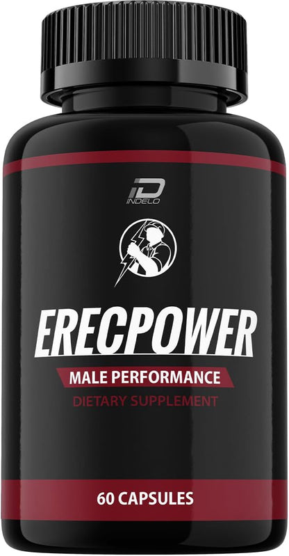 Erecpower Capsules for Men - Advanced Formula Food Supplement (60 Capsules)