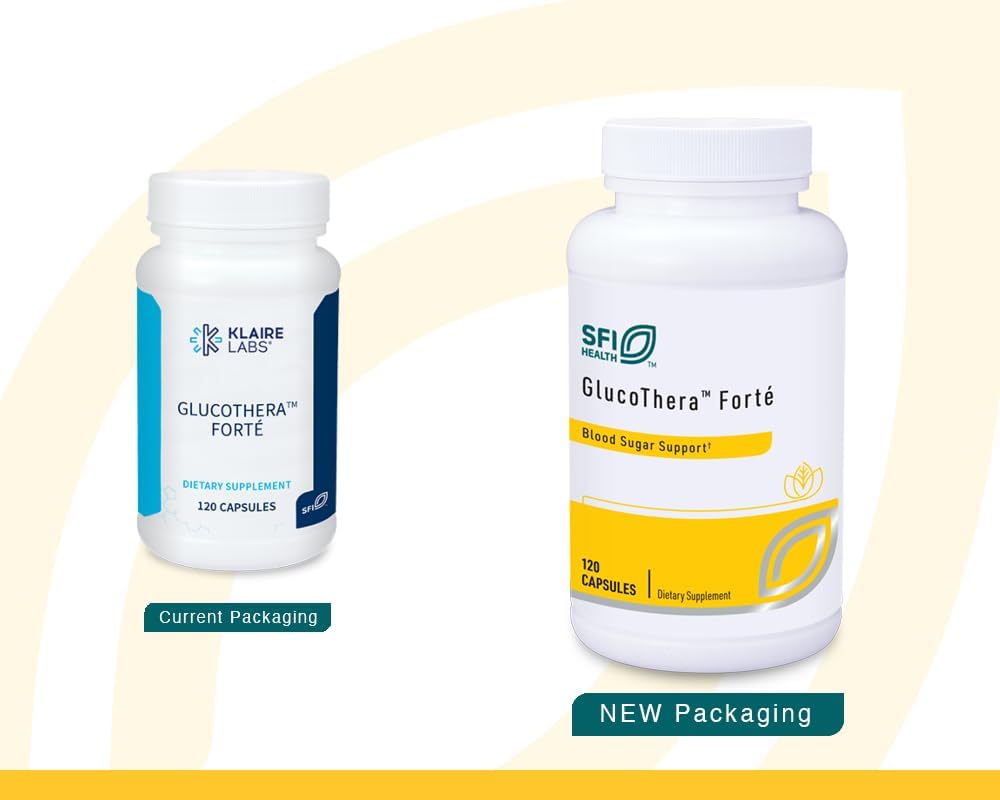Klaire Labs GlucoThera Forte - Chromium Complex with 250 mg ALA, Turmeric & Cinnamon (120 Capsules) - görsel 2
