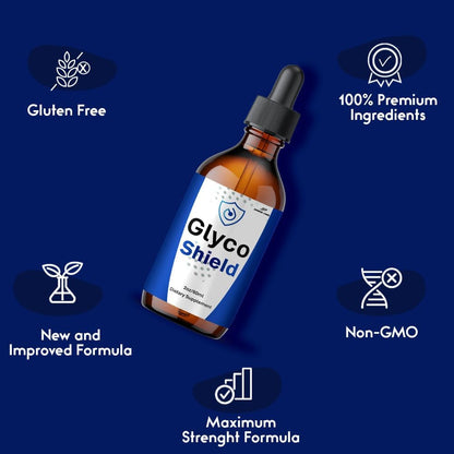 Glyco Shield Drops - All Natural Blood Formula Support Liquid Supplement (3 Pack)