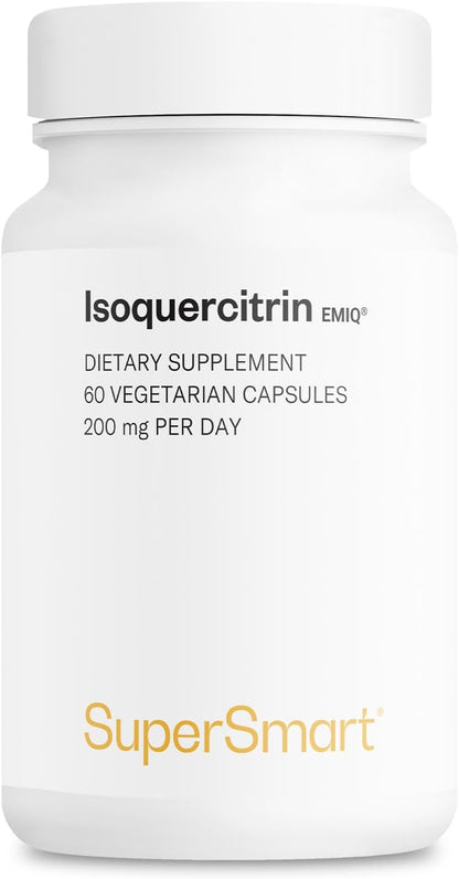 Supersmart - Alpha Glycosyl IsoQuercitrin 200mg per Day - Bioactive Quercetin EMIQ - Flavonoid Supplement | Non-GMO & Gluten-free - 60 Vegetarian Capsules