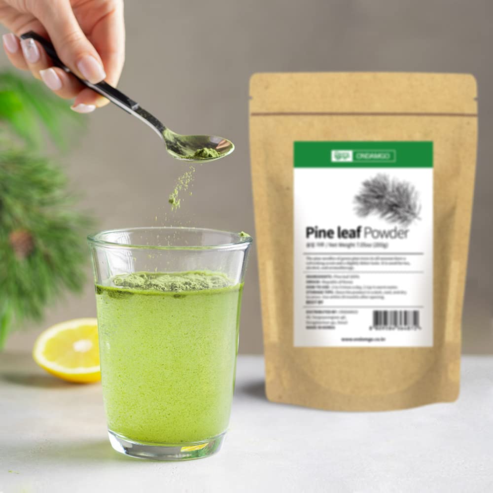 ONDAMGO Natural Pine Needles Tea Powder - 100% Pine Leaf Powder (200g) - görsel 2