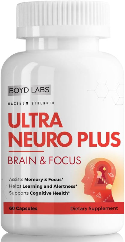 Boyd Labs Ultra Neuro Plus Brain & Focus Formula – 60 Capsules (3-Pack)