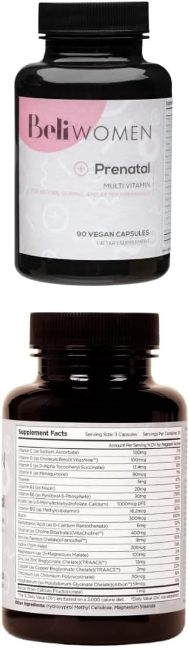 Beli Bundle for Couples - Prenatal Multivitamin Preconception Fertility Support, Enhanced Sperm Health and Count for Men, Supports Egg Quality and Fertility for Women, 150 Capsules 30-Day Supply - görsel 4