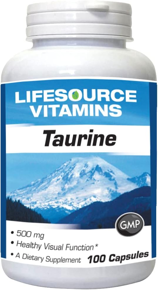LifeSource Vitamins Taurine 500 mg, 100 Capsules - görsel 2