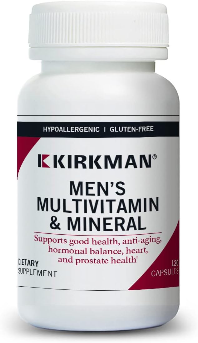 Kirkman 60–90 Men's Multivitamin and Mineral Boost – 120 Vegetarian Capsules - görsel 1