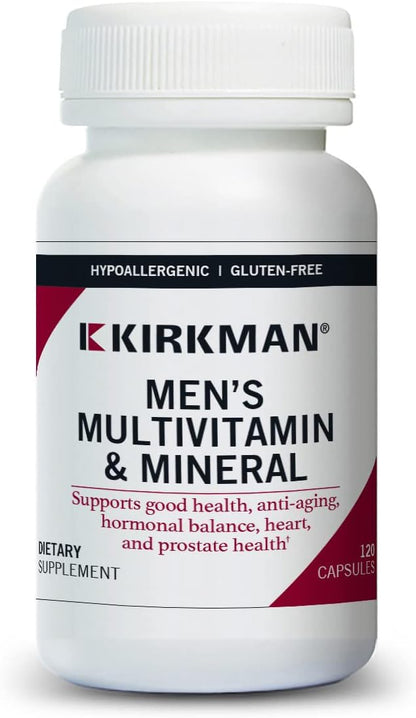 Kirkman 60–90 Men's Multivitamin and Mineral Boost – 120 Vegetarian Capsules