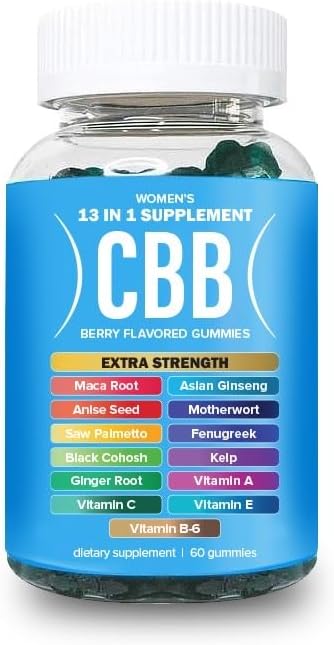 Curvy Body Bears CBB 13 in 1 Women’s Multivitamin Gummies | Herbal & Vitamin Gummy Supplement for Daily Wellness | Berry Flavour | 60 Gummies - görsel 1