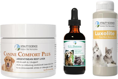Vitality Science TRDV Protocol for Dogs | Probiotics for Diarrhoea & Digestive Support | Supplements for Dog Immune Support | Anti Diarrhoea for Dogs (Beef, Small)