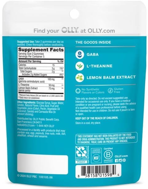 OLLY Goodbye Stress Gummies Trial Size - görsel 8