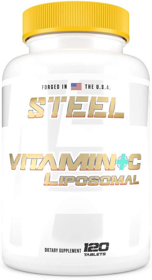 Steel Supplements Liposomal Vitamin C | Immune Function, Antioxidant, Heart Health | 1000mg Vitamin C, Cyclosome Technology | 120 Tablets - görsel 1