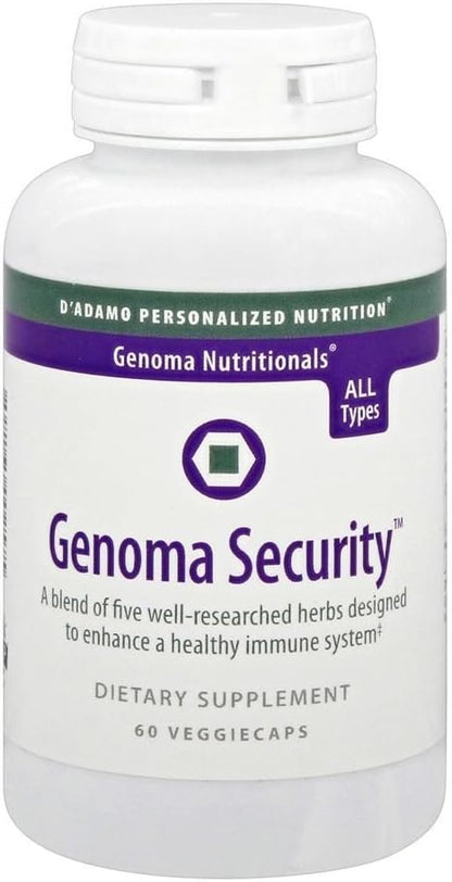 D'Adamo Personalised Nutrition Genoma Security, 60 Capsules