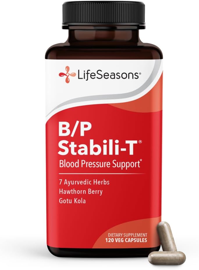 LifeSeasons B/P Stabili-T – Blood Pressure Support with Ashwagandha, Arjuna & Hawthorn Berry – 120 Capsules - görsel 1
