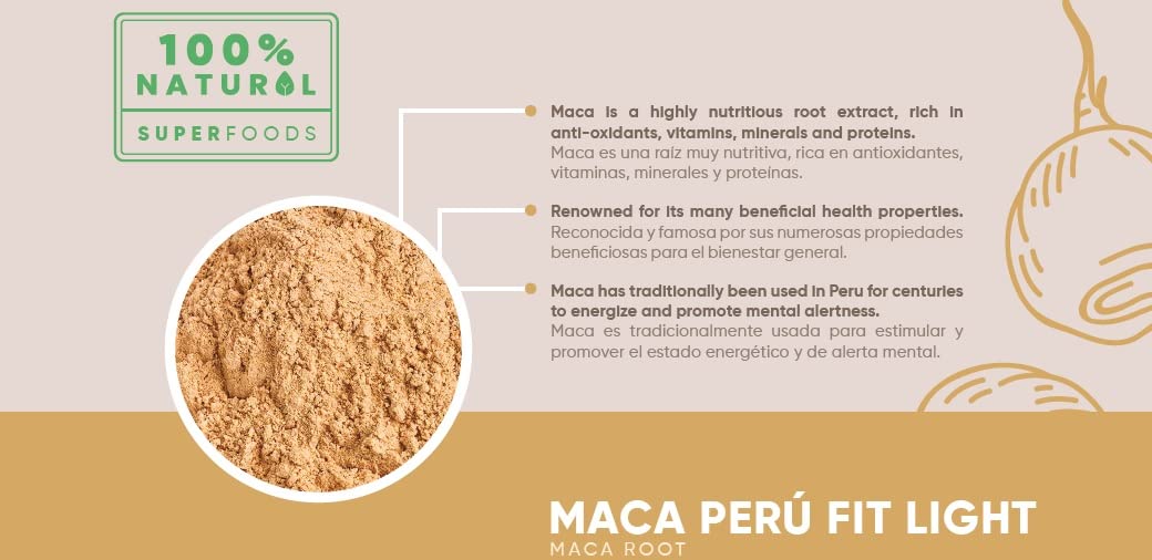 Maca Peru FitLight Superfood Root Powder - Tri-Colour, 100g - görsel 1