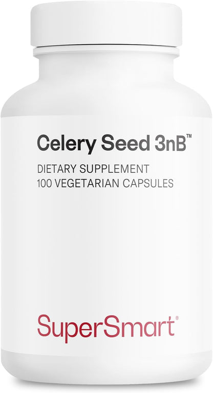Supersmart Celery3nb 150mg per Day (Patented) – Natural Celery Seed Extract Food Supplement – Well tolerated Phthalides | Non-GMO & Gluten-Free – 100 Vegetarian Capsules