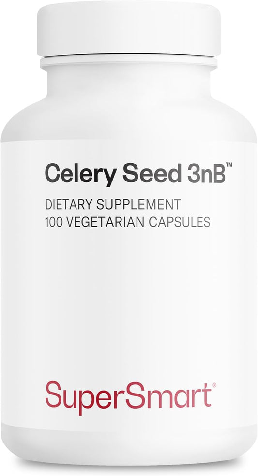 Supersmart Celery3nb 150mg per Day (Patented) – Natural Celery Seed Extract Food Supplement – Well tolerated Phthalides | Non-GMO & Gluten-Free – 100 Vegetarian Capsules