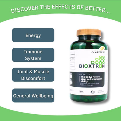 Bioxtron AFA Stem Cell Food Supplement - Stem Cell Renewal, Joint & Immune Support - 300 Capsules