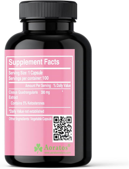 Aoratos Cissus Extract 300mg, 100 Vegetarian Capsules