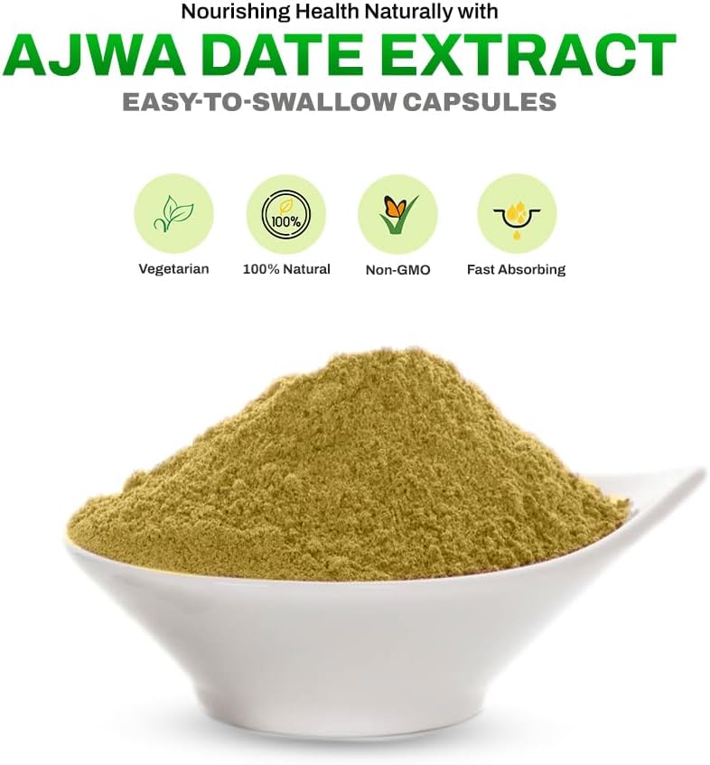 Dr. HERBALIST Ajwa Date Extract 350mg – Energy Support – 60 Vegetarian Capsules - görsel 8