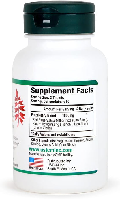 Red Sage Salvia Miltiorrhiza Complex 120 Tablets