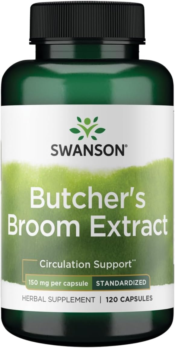 Swanson Butcher's Broom (Standardised) 150 mg, 120 Capsules - görsel 1