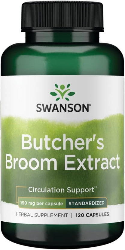 Swanson Butcher's Broom (Standardised) 150 mg, 120 Capsules