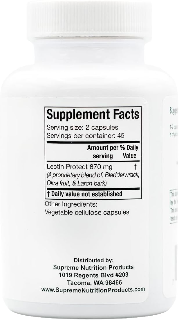 Supreme Nutrition Lectin Protect, 90 Pure Herbal Combination Vegetarian Capsules – 2 Pack - görsel 3