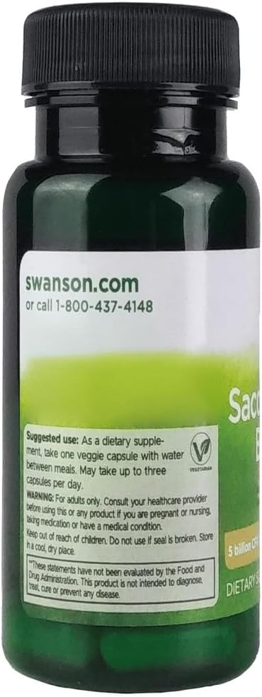 Swanson Saccharomyces Boulardii 5 Billion CFU, 30 Veg Capsules - görsel 3