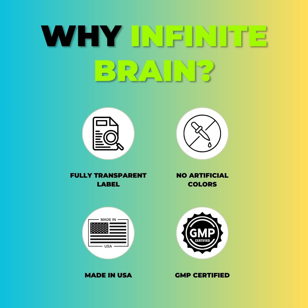 Infinite Brain Nootropic Food Supplement - Mozart's Passion Mango (30 Servings) - görsel 6