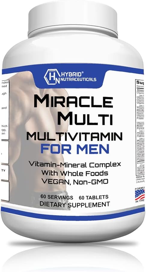 MiracleMulti Performance Blend Men's Multivitamin - with Probiotics, Superfood Enzyme Blend, Non-GMO, 60-Day Supply - görsel 1