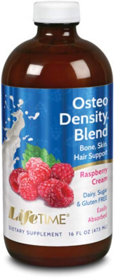 LIFETIME Osteo Density Blend, Liquid, Raspberry - 473 ml Glass Bottle - görsel 1
