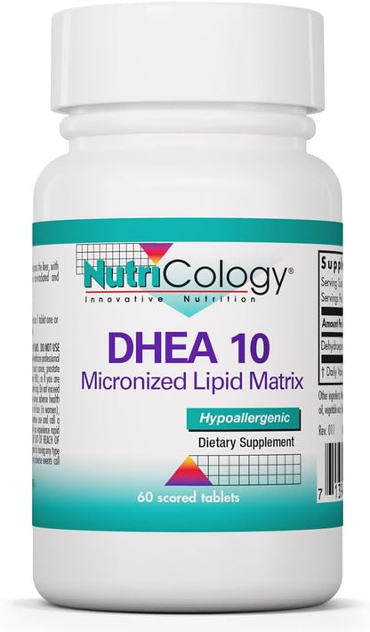 Nutricology DHEA 10 mg - Micronised Lipid Matrix Tablets (60 Tablets)