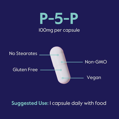 BESTVITE P-5-P 100 mg (120 Vegetarian Capsules) – CoEnzymated Form of Vitamin B6