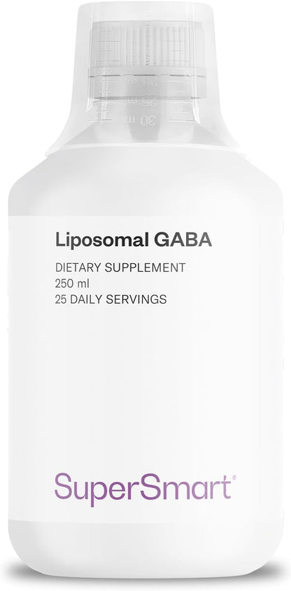 Supersmart - Liposomal GABA 500mg per Day with L-Theanine - Natural Lemon Flavour - 250 ml