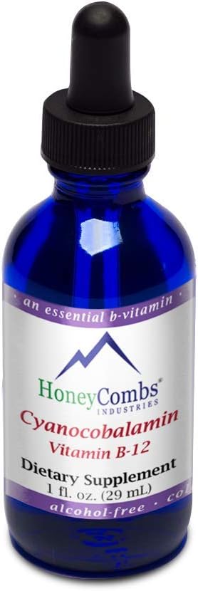 HoneyCombs Vitamin B12 Liquid Drops - Cyanocobalamin, 237 ml - görsel 3